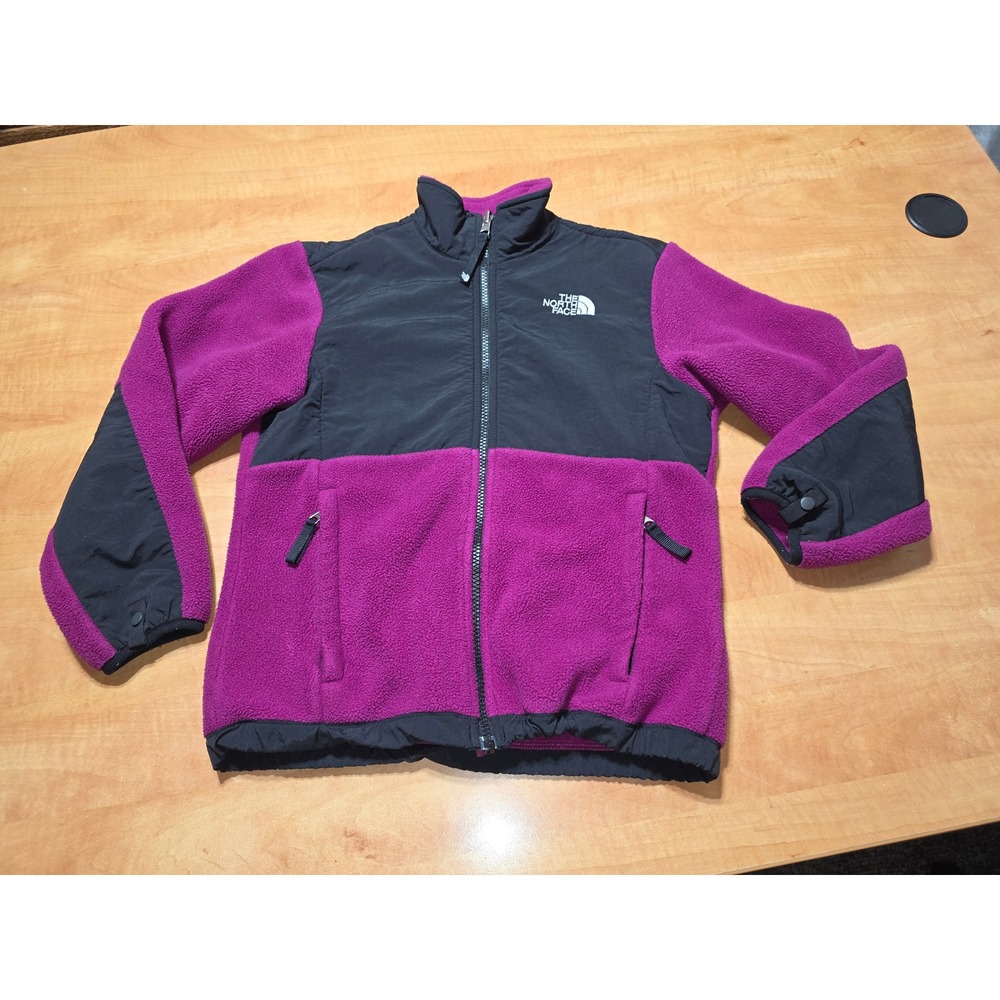 The North Face Kids Denali Polartec Fleece Jacket Pink/Purple Black Full Zip M